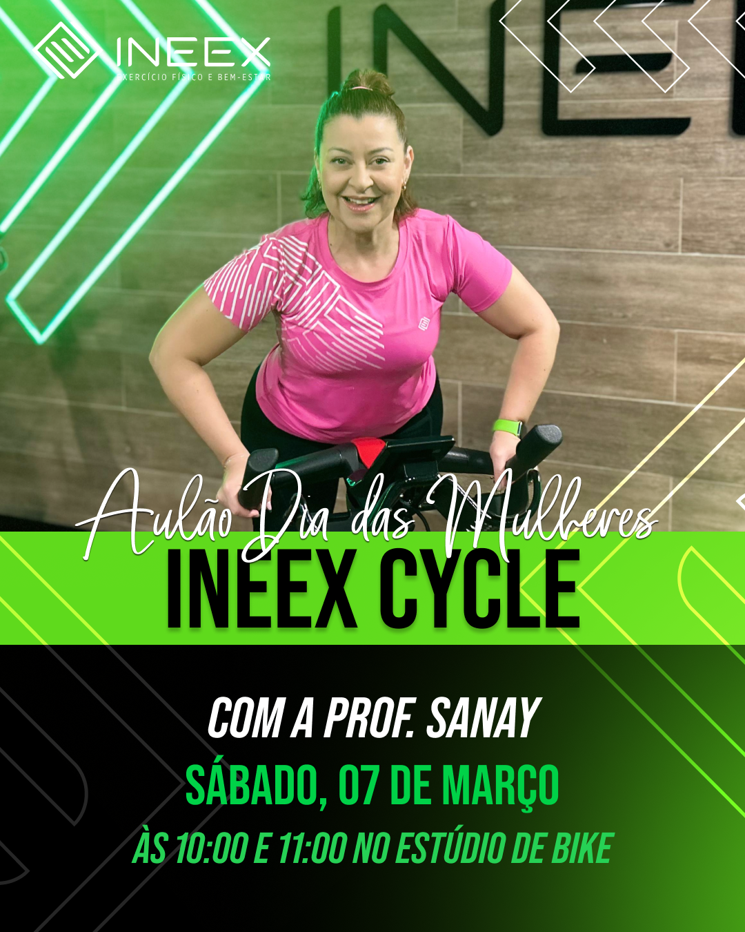 INEEX - Card Aulão INEEX Cycle Dia das Mulheres